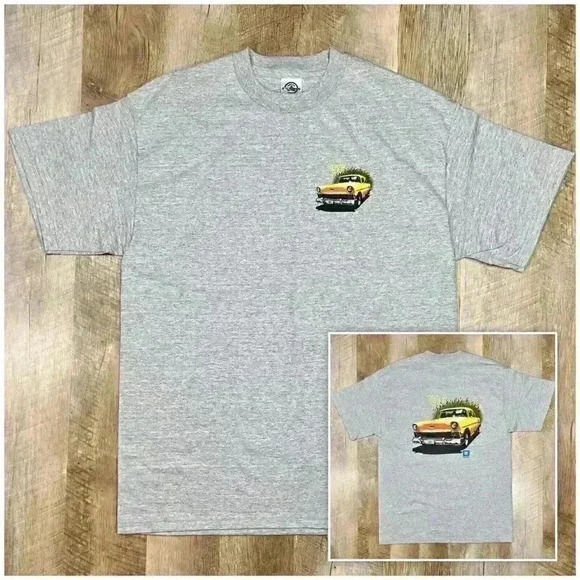 ‘56 Chevy Bel-Air Shirt Mens Large Gray Official GM Product 1956 Short Sleeve - Picture 2 of 9